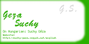geza suchy business card
